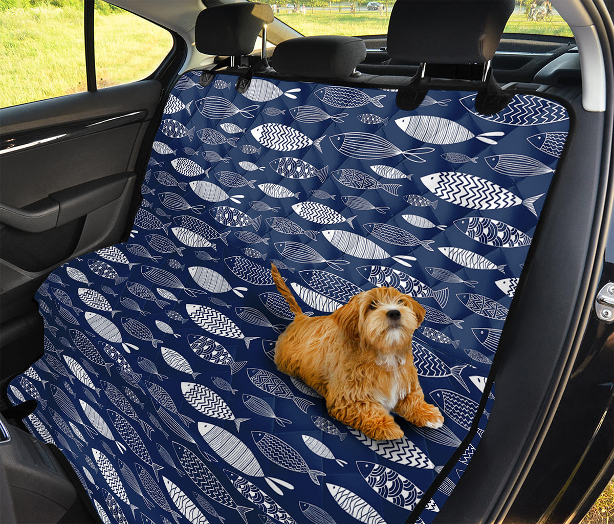 Ornamental Fish Pattern Print Pet Car Back Seat Cover