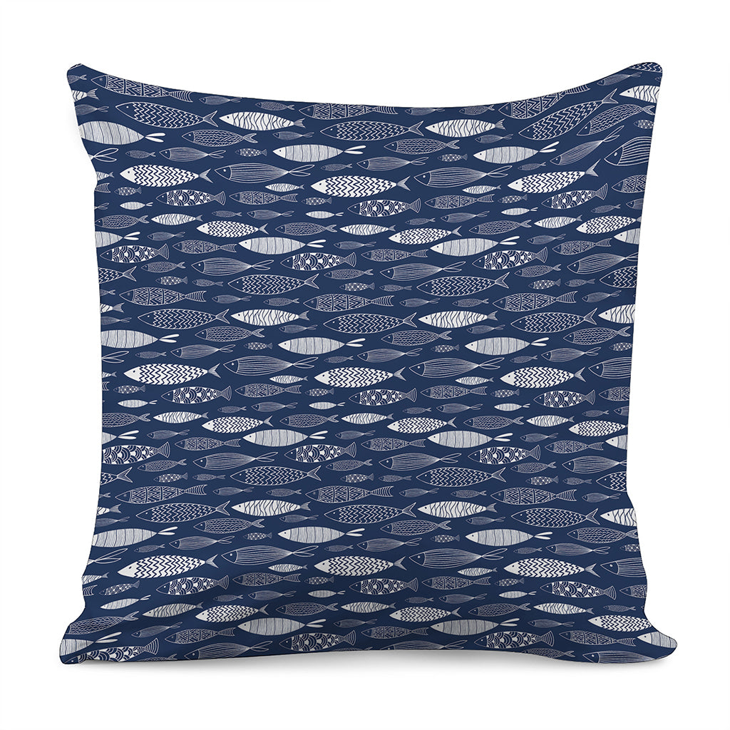 Ornamental Fish Pattern Print Pillow Cover
