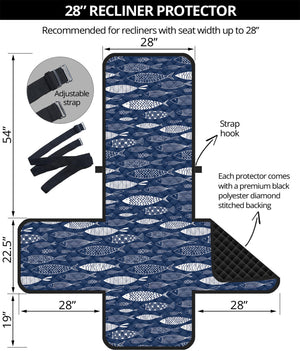 Ornamental Fish Pattern Print Recliner Protector