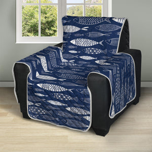 Ornamental Fish Pattern Print Recliner Protector