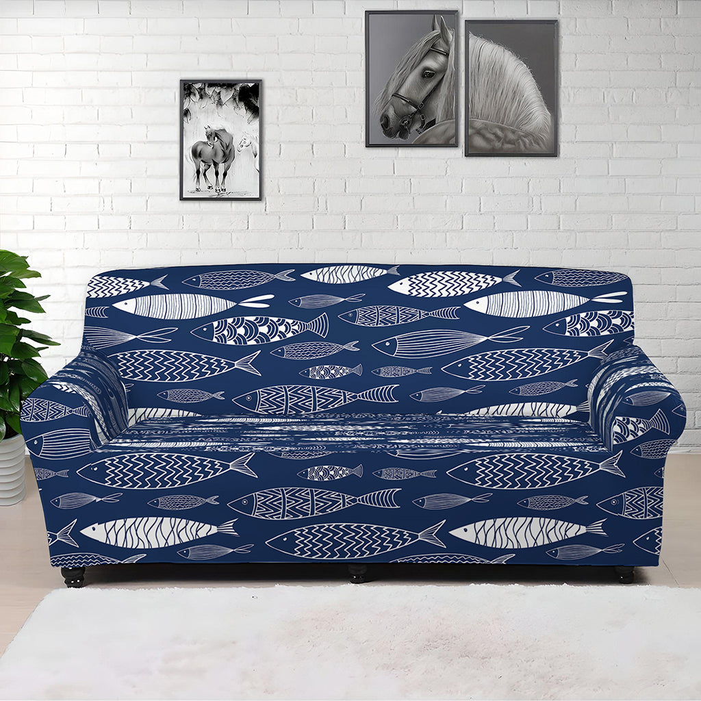 Ornamental Fish Pattern Print Sofa Cover