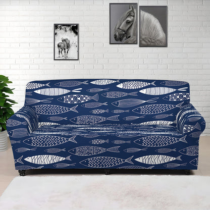 Ornamental Fish Pattern Print Sofa Cover