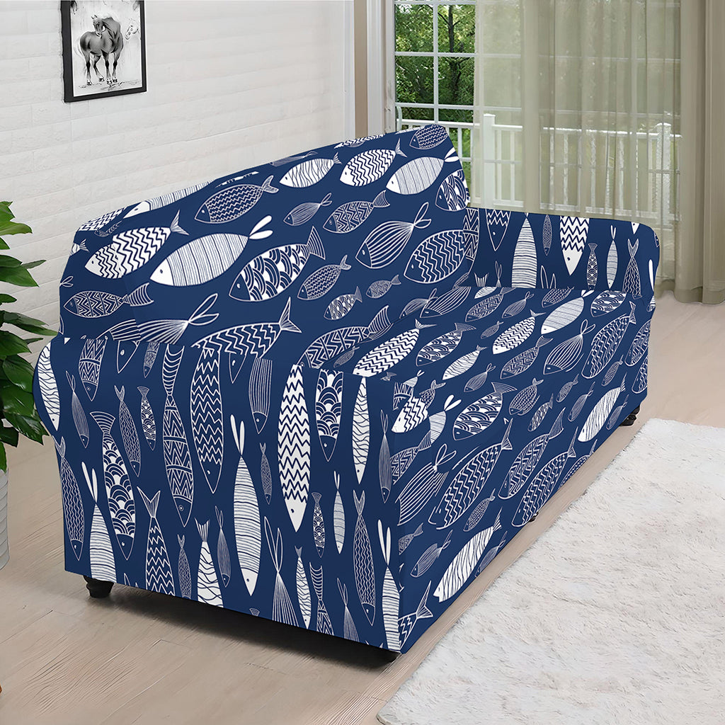 Ornamental Fish Pattern Print Sofa Cover