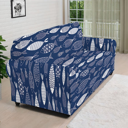 Ornamental Fish Pattern Print Sofa Cover
