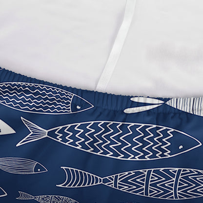 Ornamental Fish Pattern Print Sofa Cover