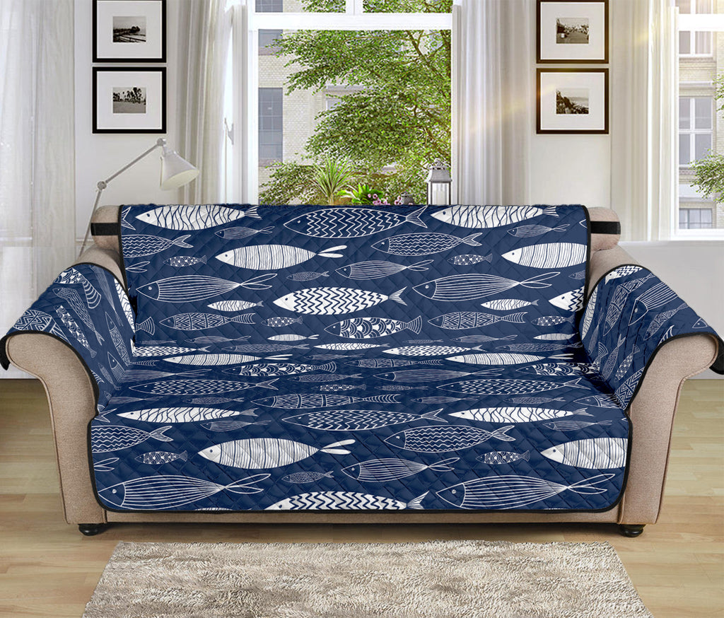 Ornamental Fish Pattern Print Sofa Protector