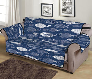 Ornamental Fish Pattern Print Sofa Protector