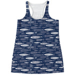 Ornamental Fish Pattern Print Women's Racerback Tank Top