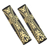 Ornamental Golden Cross Print Car Seat Belt Covers