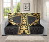 Ornamental Golden Cross Print Futon Protector