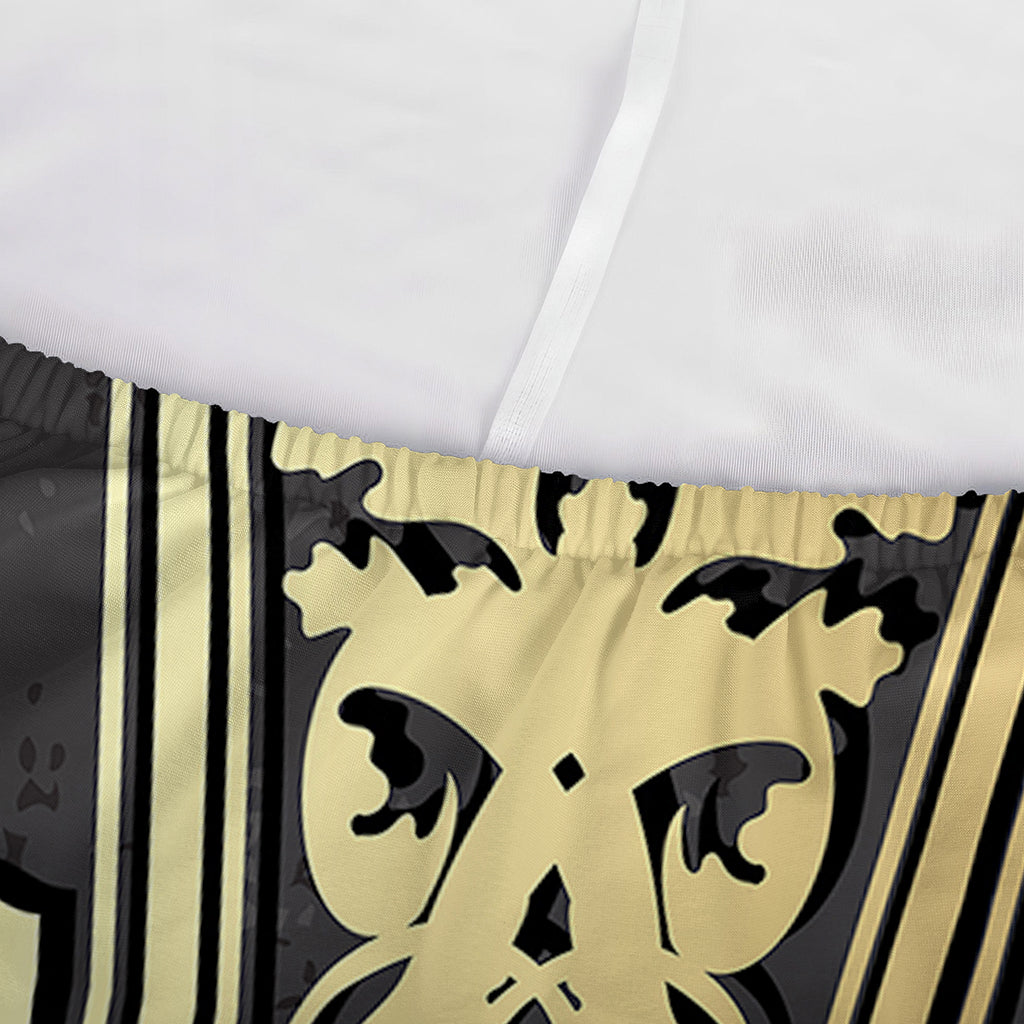 Ornamental Golden Cross Print Sofa Cover