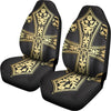 Ornamental Golden Cross Print Universal Fit Car Seat Covers