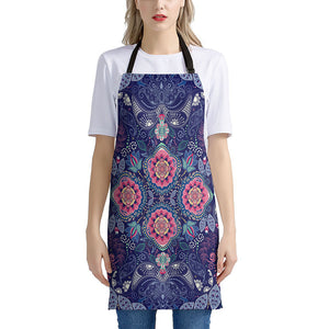 Ornamental Paisley Mandala Print Apron