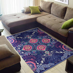 Ornamental Paisley Mandala Print Area Rug GearFrost