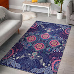 Ornamental Paisley Mandala Print Area Rug GearFrost