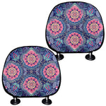 Ornamental Paisley Mandala Print Car Headrest Covers
