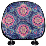 Ornamental Paisley Mandala Print Car Headrest Covers