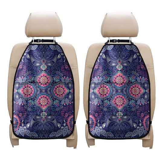 Ornamental Paisley Mandala Print Car Seat Organizers