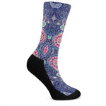 Ornamental Paisley Mandala Print Crew Socks