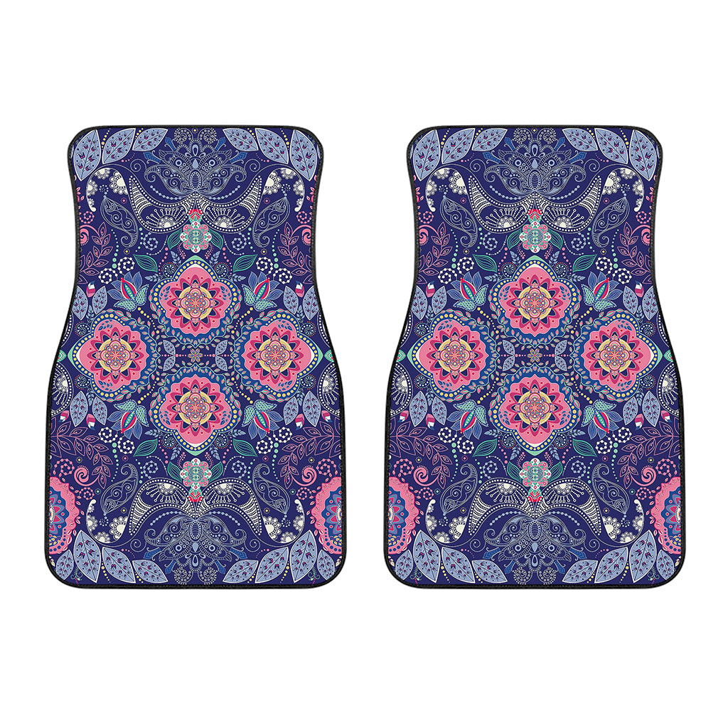 Ornamental Paisley Mandala Print Front Car Floor Mats