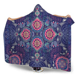 Ornamental Paisley Mandala Print Hooded Blanket