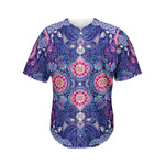 Ornamental Paisley Mandala Print Men's Baseball Jersey