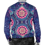 Ornamental Paisley Mandala Print Men's Crewneck Sweatshirt GearFrost