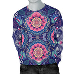 Ornamental Paisley Mandala Print Men's Crewneck Sweatshirt GearFrost