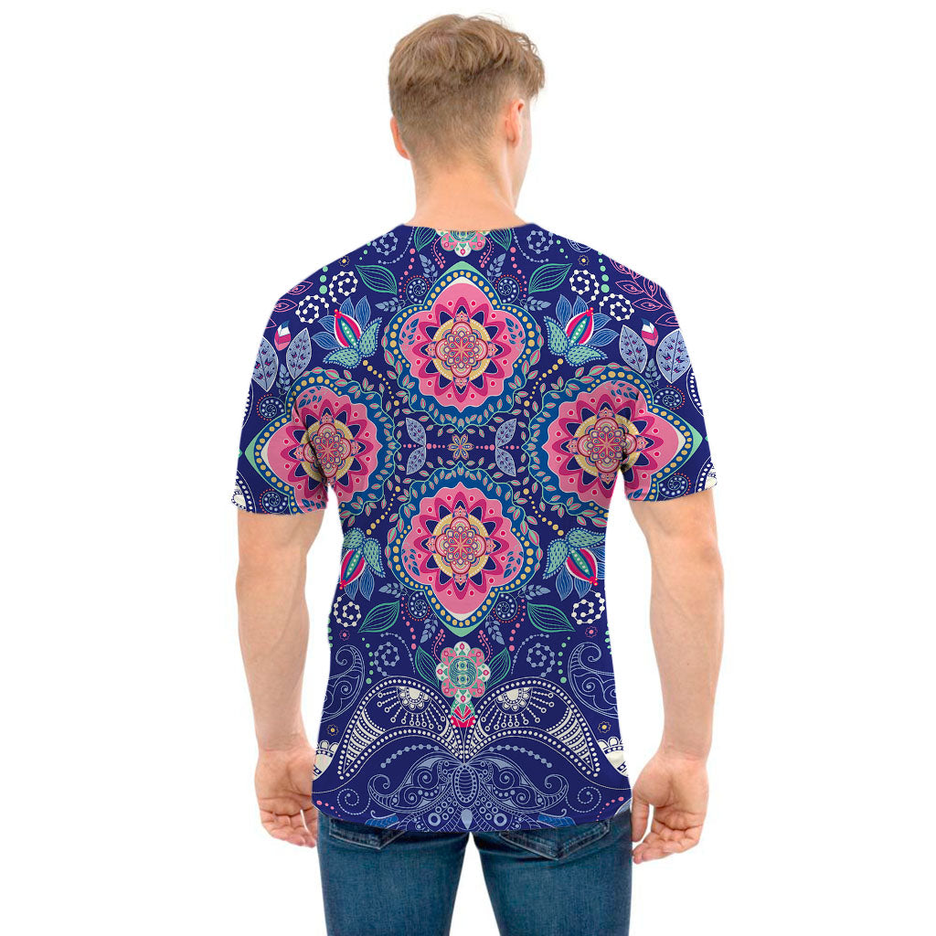 Ornamental Paisley Mandala Print Men's T-Shirt