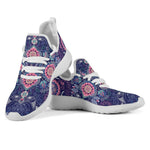 Ornamental Paisley Mandala Print Mesh Knit Shoes GearFrost