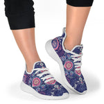 Ornamental Paisley Mandala Print Mesh Knit Shoes GearFrost