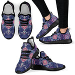 Ornamental Paisley Mandala Print Mesh Knit Shoes GearFrost