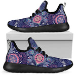 Ornamental Paisley Mandala Print Mesh Knit Shoes GearFrost