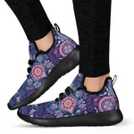 Ornamental Paisley Mandala Print Mesh Knit Shoes GearFrost