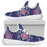 Ornamental Paisley Mandala Print Mesh Knit Shoes GearFrost