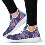 Ornamental Paisley Mandala Print Mesh Knit Shoes GearFrost