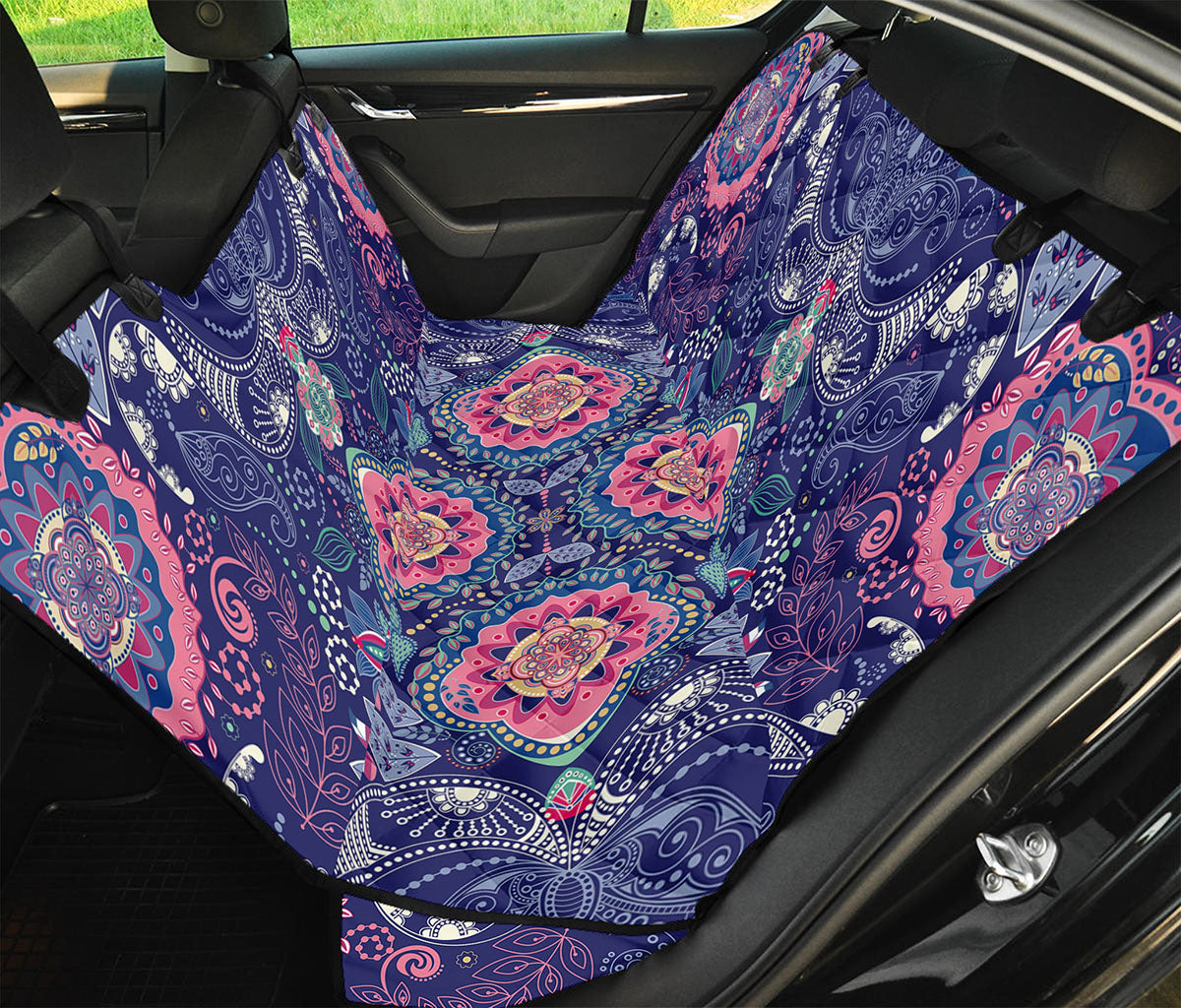 Ornamental Paisley Mandala Print Pet Car Back Seat Cover