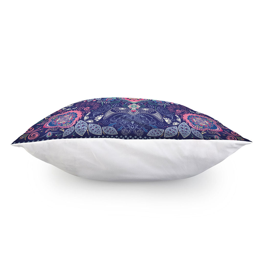 Ornamental Paisley Mandala Print Pillow Cover