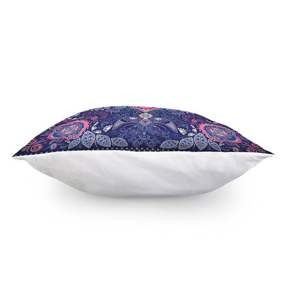 Ornamental Paisley Mandala Print Pillow Cover