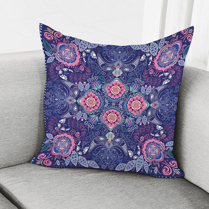 Ornamental Paisley Mandala Print Pillow Cover