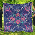Ornamental Paisley Mandala Print Quilt