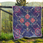 Ornamental Paisley Mandala Print Quilt