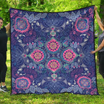 Ornamental Paisley Mandala Print Quilt