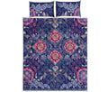 Ornamental Paisley Mandala Print Quilt Bed Set