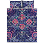 Ornamental Paisley Mandala Print Quilt Bed Set