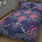 Ornamental Paisley Mandala Print Quilt Bed Set