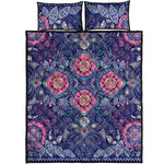 Ornamental Paisley Mandala Print Quilt Bed Set