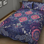 Ornamental Paisley Mandala Print Quilt Bed Set