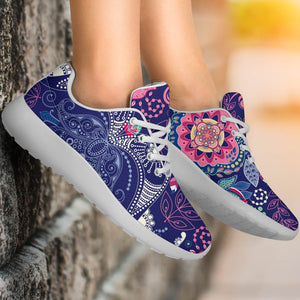 Ornamental Paisley Mandala Print Sport Shoes GearFrost