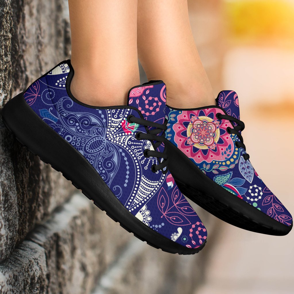 Ornamental Paisley Mandala Print Sport Shoes GearFrost